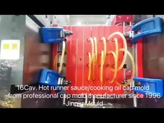 16穴 フリップ トップ キャップ 模具 PE 材料 引くリング ソーヤソース ボトル